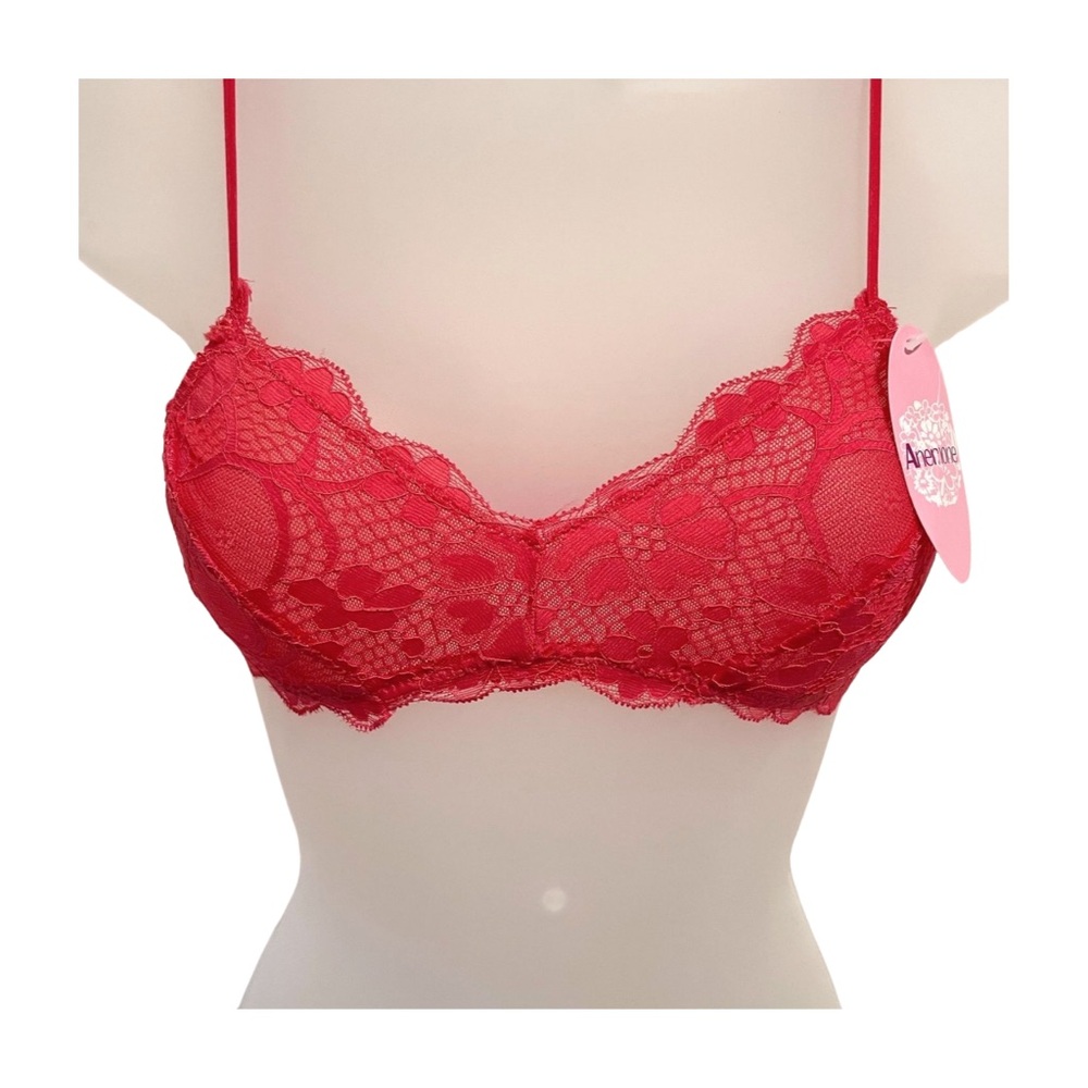 Anemone Red Lace Bralette